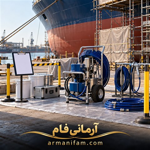 تجهیزات آماده و محدوده کنترل برای رنگ‌آمیزی فضای باز ـ آرمانی فام