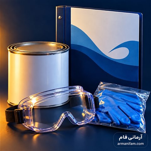 ظرف رنگ و مدارک و تجهیزات حفاظتی مفهومی ـ آرمانی فام