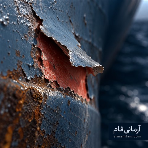 جداشدگی پوشش دریایی روی سطح کشتی ـ آرمانی فام