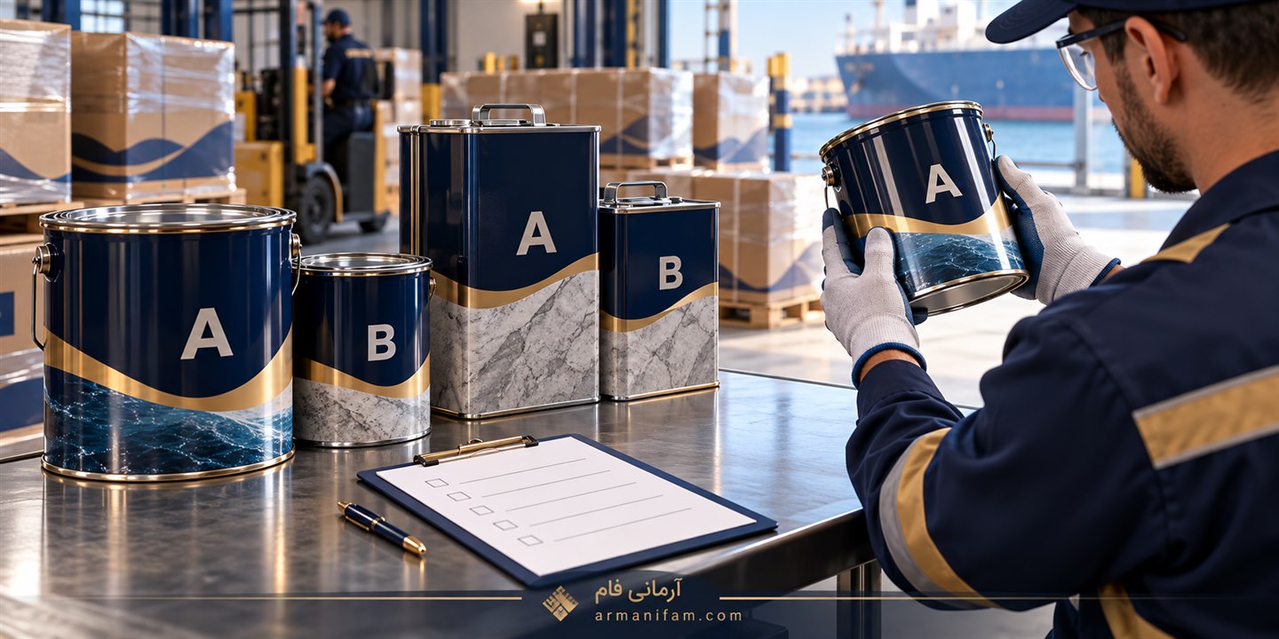 تصویر آموزشی تحویل گرفتن رنگ و رزین ـ آرمانی فام