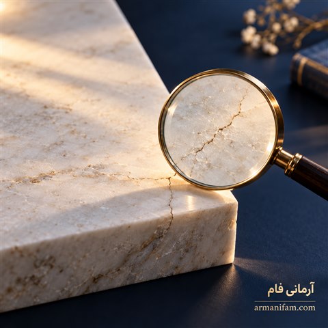 ترک ریز اسلب و ذره‌بین در تصویر آموزشی ـ آرمانی فام