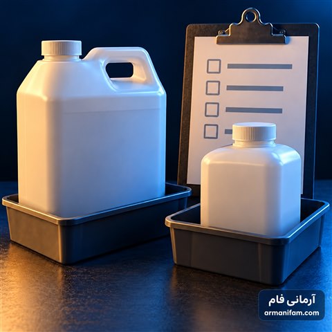 ظروف بسته رزین و هاردنر و فرم آموزشی انبارداری ـ آرمانی فام