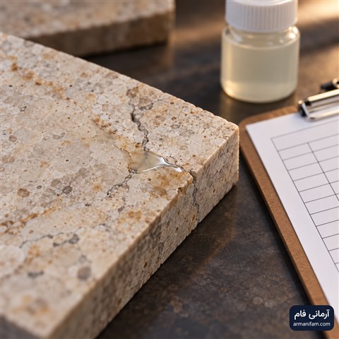 نمونه سنگ و بررسی پخت اپوکسی ـ آرمانی فام