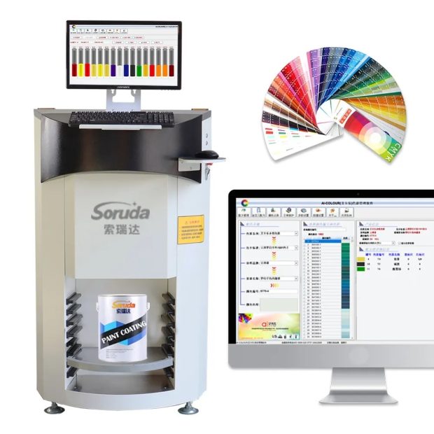 Computerized color mixing machine